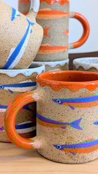 Image 4 of Swimming Sardine Morning Mug