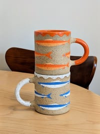 Image 3 of Swimming Sardine Morning Mug