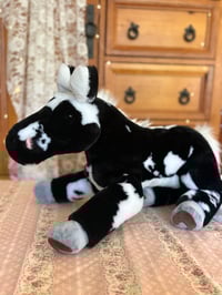 Image 3 of Slip-Slop the Cow Print Horse Plushie