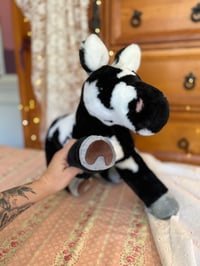 Image 2 of Slip-Slop the Cow Print Horse Plushie