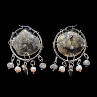 Image 3 of Shell Hoop Earrings 