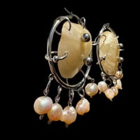 Image 2 of Shell Hoop Earrings 