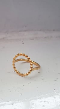 NEW Gold plated dotted minimal ring 