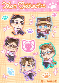 (PRE-ORDER) TEAM MEOWETICS STICKER SHEET