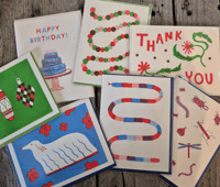 Image 2 of Birthday Cake Risograph Greeting Card