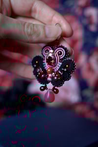 Image 1 of Black & berries - Fermoirs dormeuses Argent 925