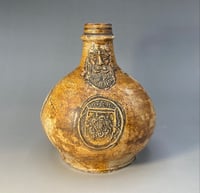 Image 2 of Late Sixteenth Century Bartmann Jug; Elizabethan Crowned Tudor Rose Medallions, c.1595.