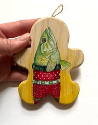Image 2 of Cozy Fish Hand Painted Ornament