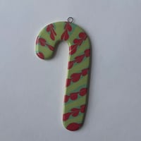Image 1 of Wintergreen + Red Candy Cane Ornament 
