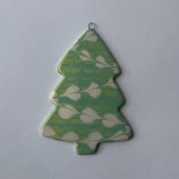 Image 1 of Wintergreen + White Tree Ornament 