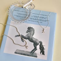 Image 4 of Ribbon Letter Pendant Necklace, Sterling Silver