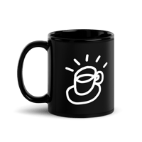 Image 2 of Tacita blanca sobre taza de café negra