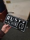 Rusty Machine Co. License Plate