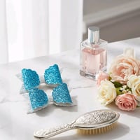 Small glitter hair bow