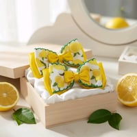 Image 1 of Lemon pig tail bow