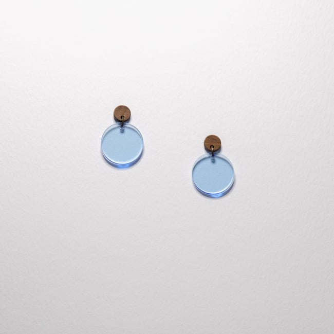 Shadows in Color Earrings - Wood & Acryl