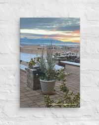 Image 2 of Peaceful Wintertime Patio  - 12” X 18” Canvas Print