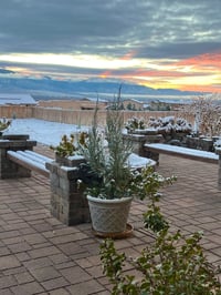 Image 4 of Peaceful Wintertime Patio - Jigsaw Puzzle - 252 Pieces