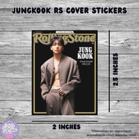 Image 2 of Jungkook Rolling Stone Magazine Cover Sticker Set