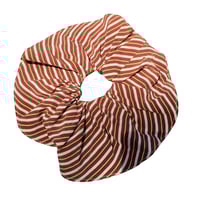 brown stripe ~ silk scrunchie