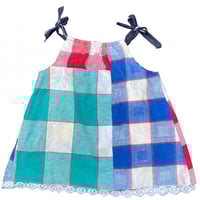 Image 1 of little dress ~ blue red and green plaid