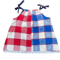 Image 2 of little dress ~ blue red and green plaid