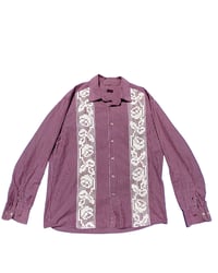 Image 2 of filet shirt ~ red and white stripe