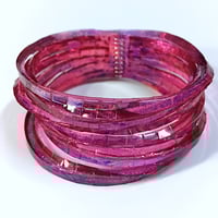 Image 1 of Ink-wash Waterhole Cuff - Pinks+Purples