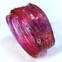 Image 4 of Ink-wash Waterhole Cuff - Pinks+Purples