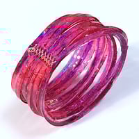 Image 5 of Ink-wash Waterhole Cuff - Pinks+Purples