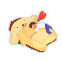 PURIN HUG STICKER