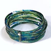 Image 3 of Ink-wash Waterhole Cuff - Moss+BlueBloom