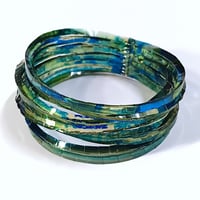 Image 2 of Ink-wash Waterhole Cuff - Moss+BlueBloom