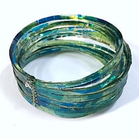 Image 4 of Ink-wash Waterhole Cuff - Moss+BlueBloom