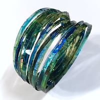 Image 5 of Ink-wash Waterhole Cuff - Moss+BlueBloom