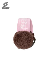 Image 2 of Pink Music Notation Knitted Earmuffs