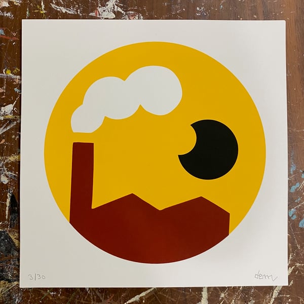 Image of sérigraphie "Lune noire" 30x30cm