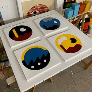 Image of sérigraphie "Lune noire" 30x30cm