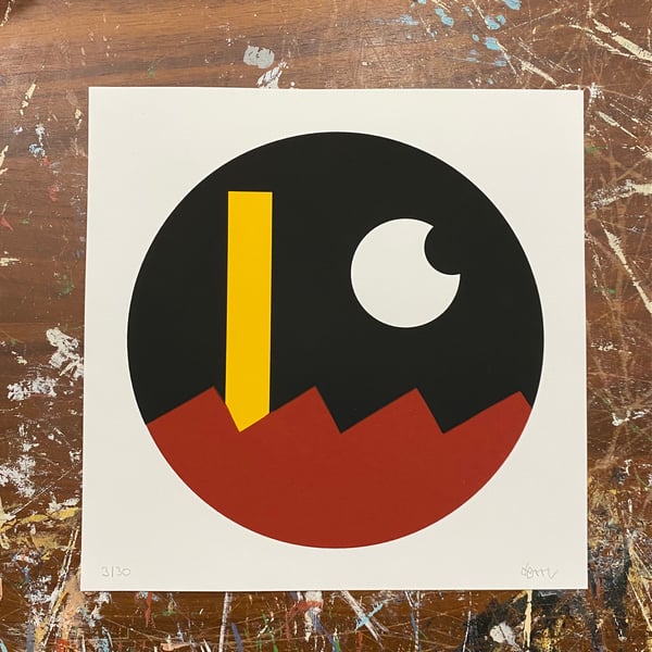 Image of sérigraphie "Nuit noire" 30x30cm