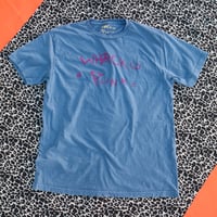 WHACKOPUNX "PINK ON BLUE" T-SHIRT
