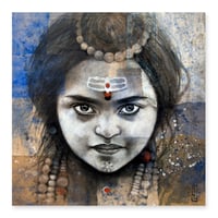 Image 1 of Toile originale "Baby Shiva" - 100x100 cm