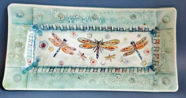 Dragonfly Porcelain Tray