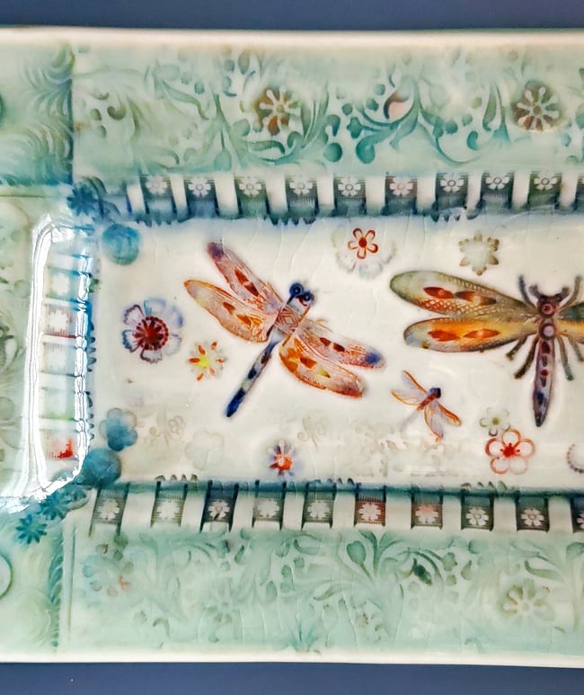 Dragonfly Porcelain Tray