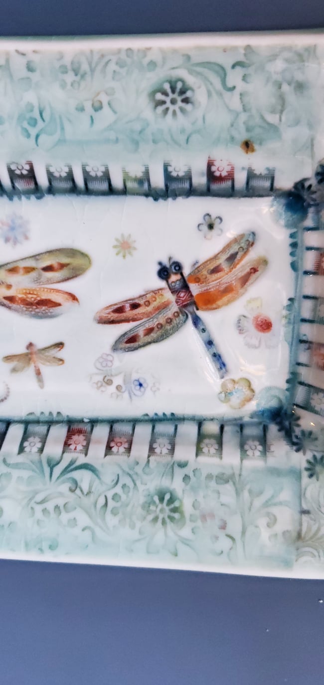 Dragonfly Porcelain Tray