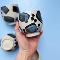 Image 2 of Thrown Leopard cup - babyblue