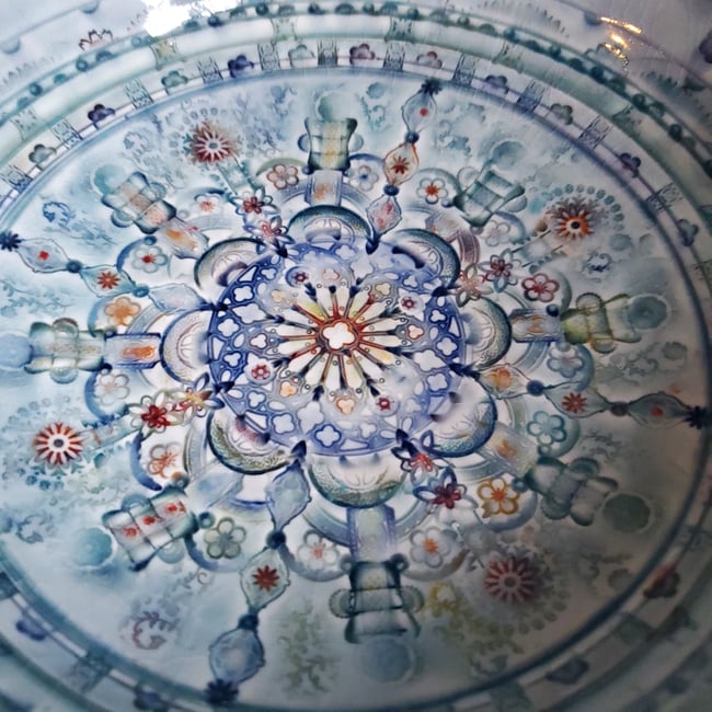 Large Serendipity Blue Mandala Bowl