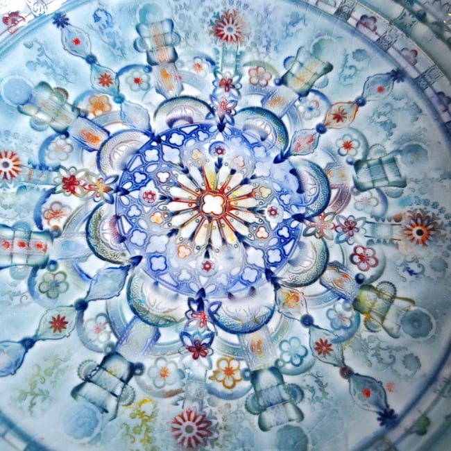 Large Serendipity Blue Mandala Bowl