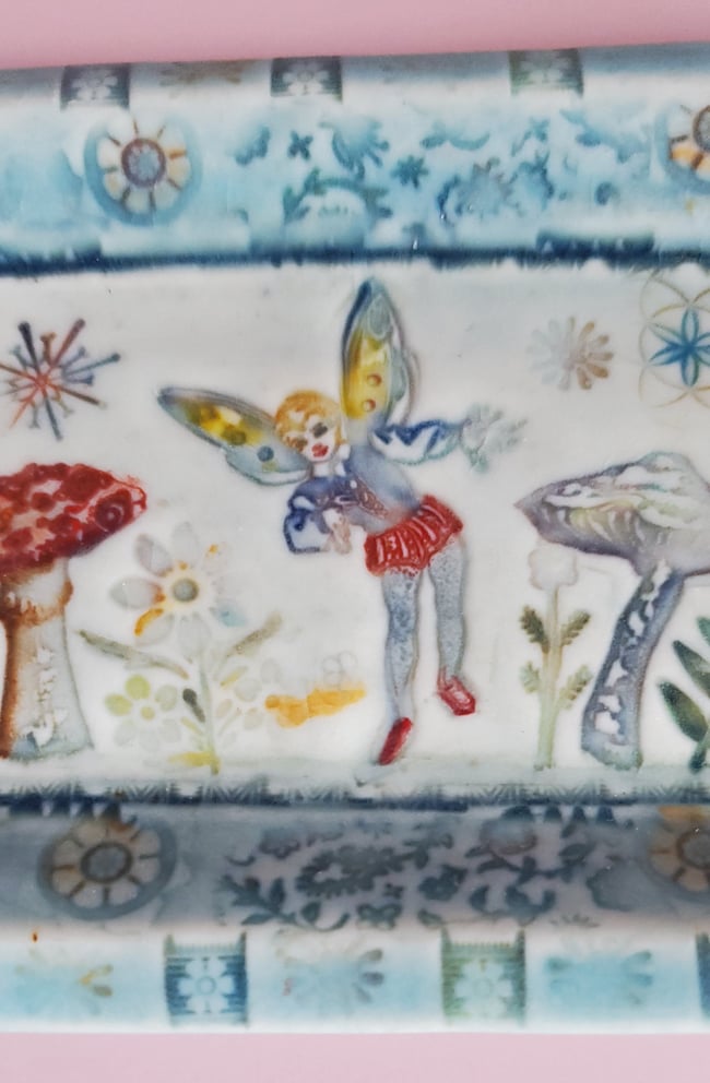 Porcelain Fairy Mushroom Tray
