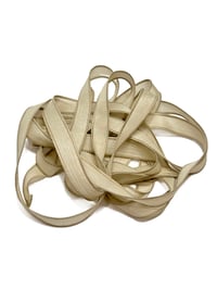 Image 2 of 1PC. BERMUDA SAND 42" Hand Dyed Finished Edge Silk Wrist Wrap Bracelet/Jewelry/Craft Ribbons