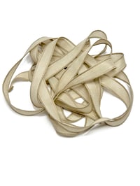 Image 1 of 1PC. BERMUDA SAND 42" Hand Dyed Finished Edge Silk Wrist Wrap Bracelet/Jewelry/Craft Ribbons